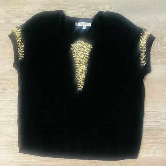 Jennifer Lopez Chain Textured Scoopneck Sweater - Picture 5 of 5